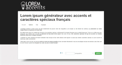 Desktop Screenshot of lorem-accents.com